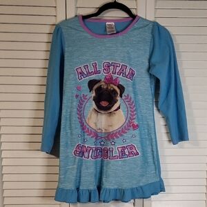 Blue All Star Snuggler Kids Pajama Nightgown